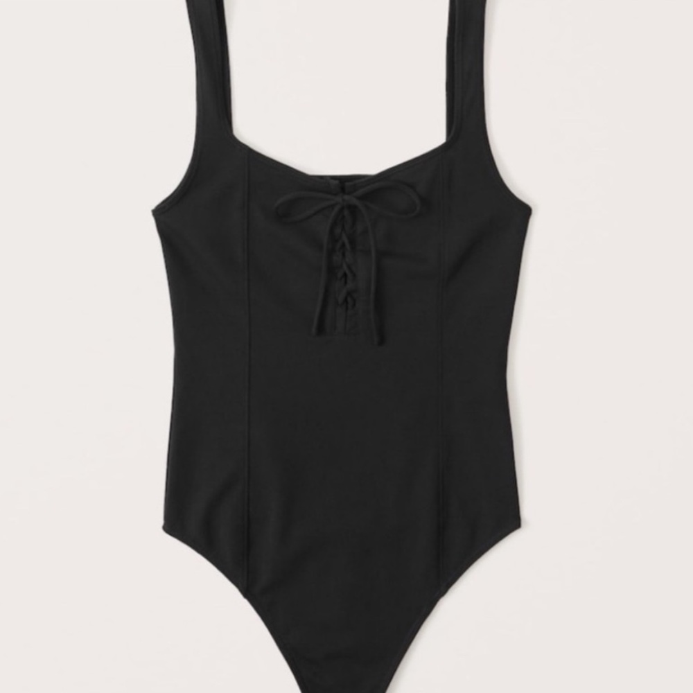 Lace-Up Corset Seamless Fabric Bodysuit